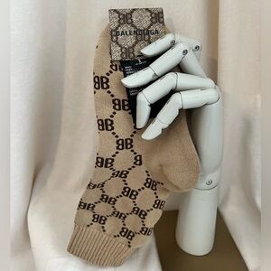 Balenciaga x Gucci The Hacker Project Ankle Cotton Socks Size S New